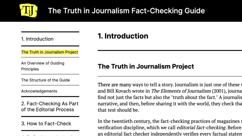 The Truth in Journalism Fact-Checking Guide Image