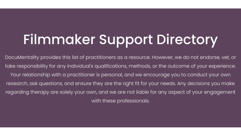 Filmmaker Support Directory Image