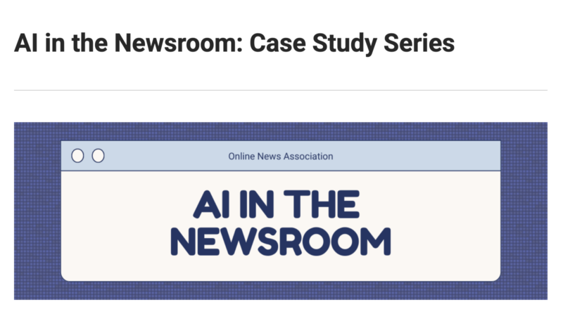 AI in the Newsroom: Case Study Series Image