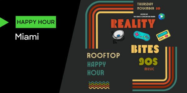 Reality Bites: VC Miami Rooftop Happy Hour Poster