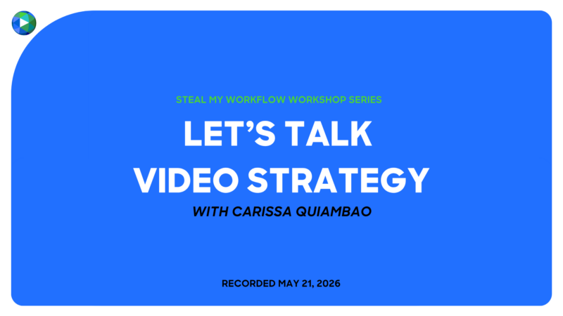 Lets Talk Video Strategy Image