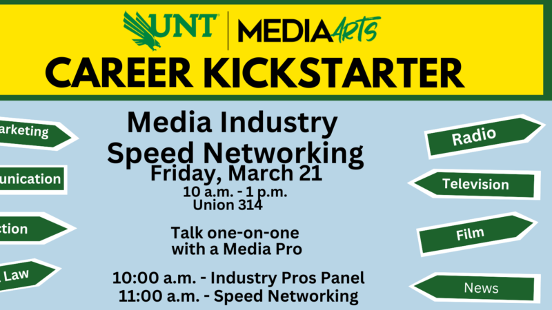 UNT's 15th Annual Media Arts Career Kickstarter Image