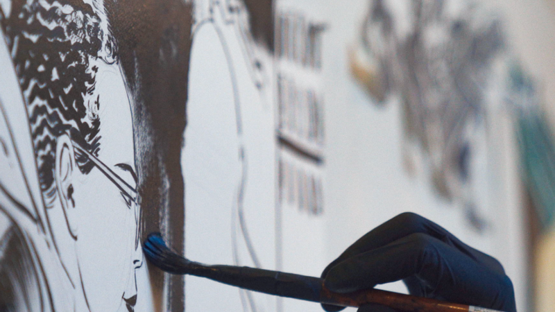 One year into developing his latest exhibition, Mark Gibson and his team begin installing. The timing hold political significance for him, and as a snowstorm leaves the team short-handed, Mark reflects on how moments like this reveal the real difficulty of making art.